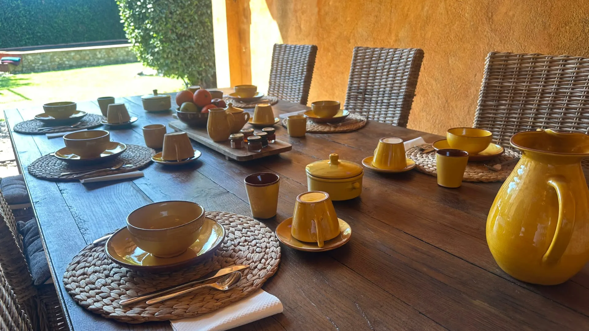 Breakfast served on the porch