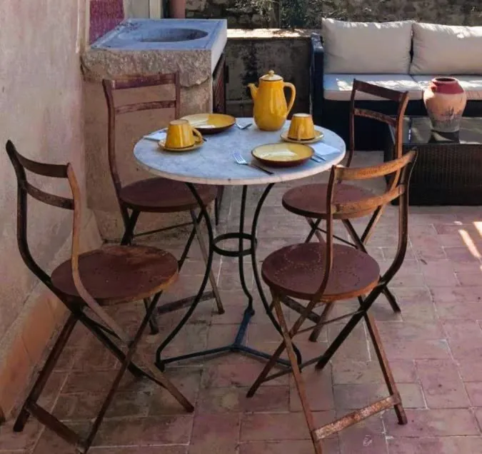 Upper terrace with countryside views